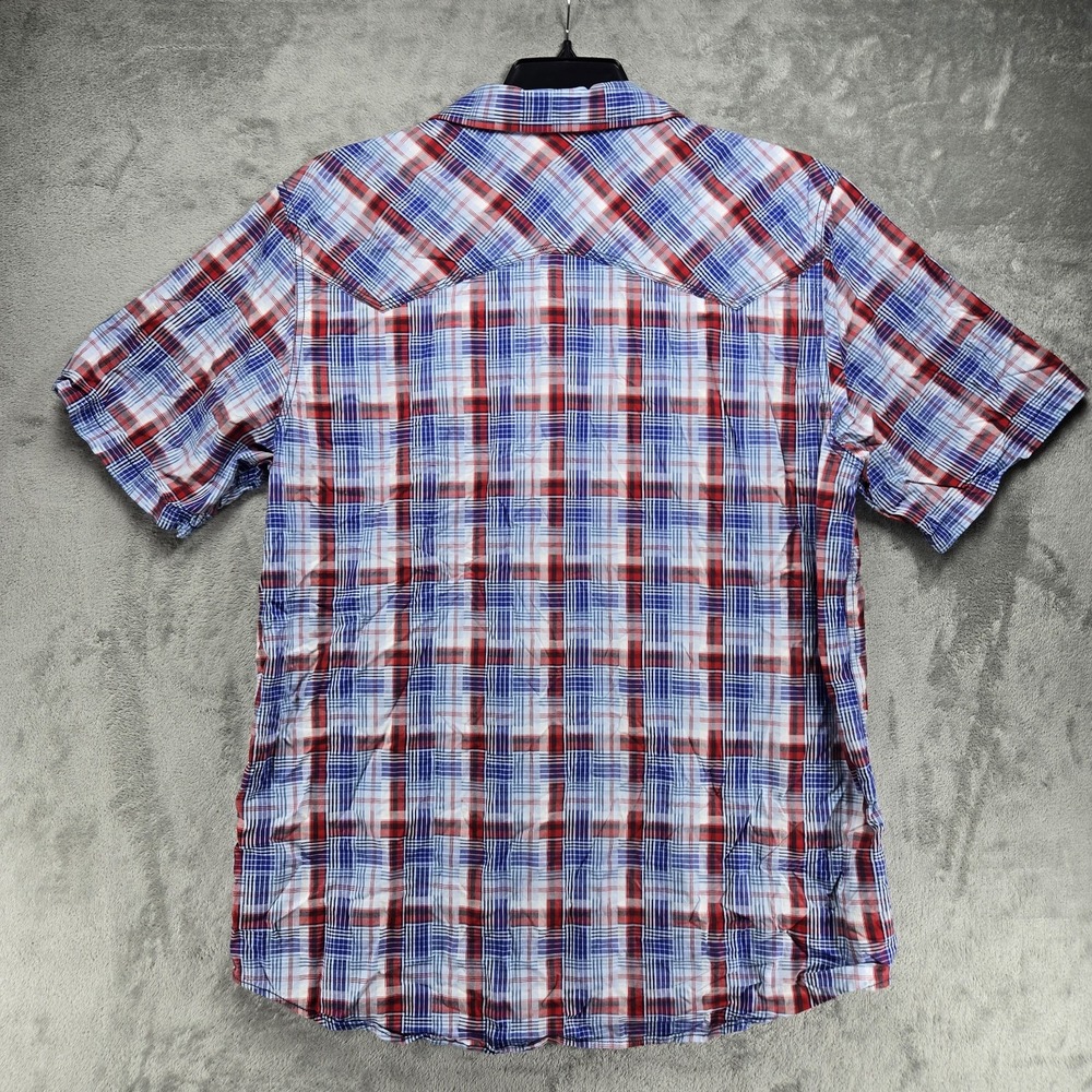 Cody James Pearl Snap Button Up Shirt XLT Western Cowboy Rodeo Mens Short Sleeve - Picture 2 of 8